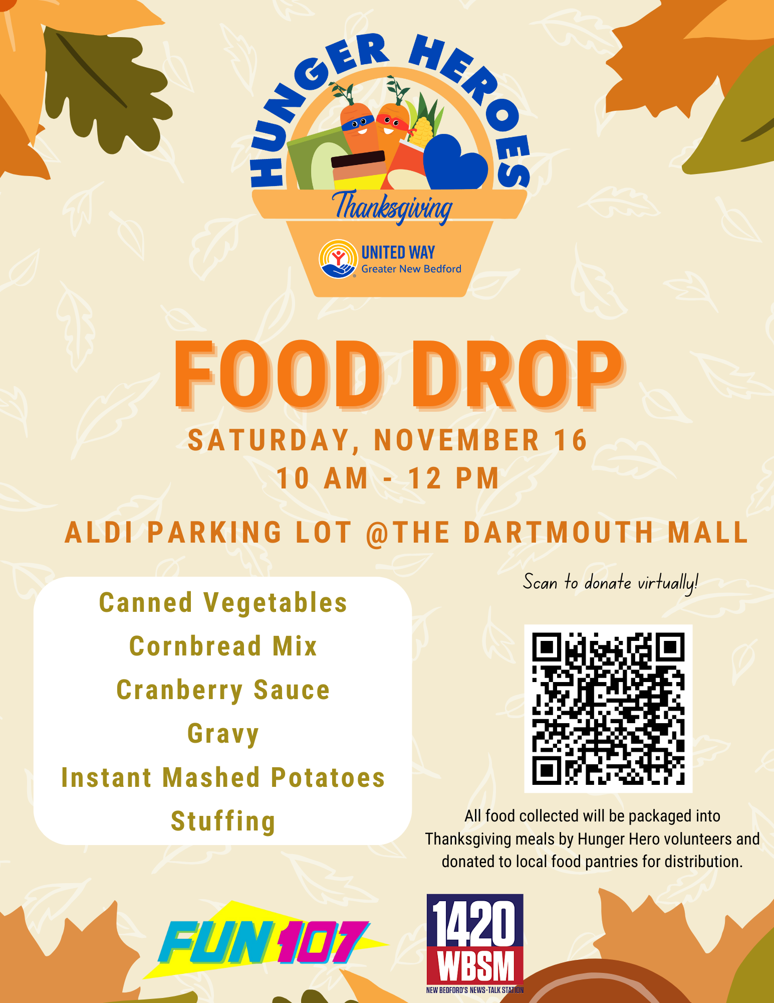 Hunger Heroes Food Drop Flyer